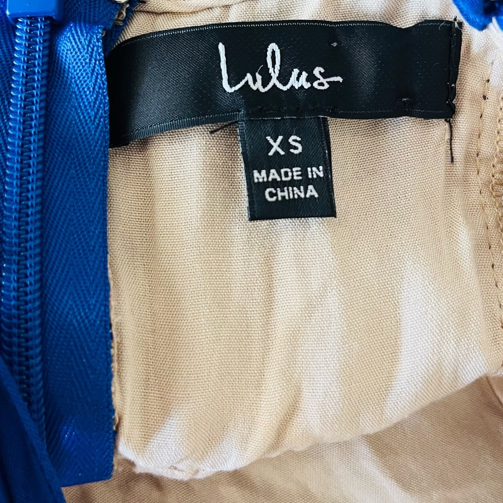 One Wish Royal Blue Lace Midi Dress, XS - Picture 8 of 10